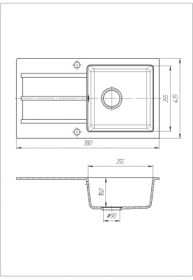 Кухонна мийка Romzha Quadro Maro (801)