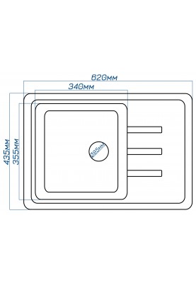 Кухонна мийка Romzha Trei 62 Seda (602)