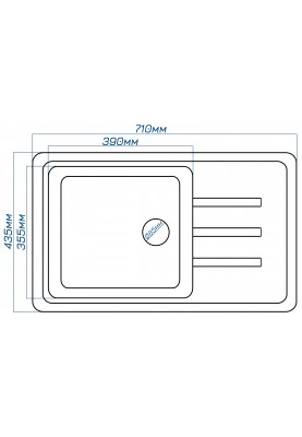 Кухонна мийка Romzha Trei 71 Seda (602)