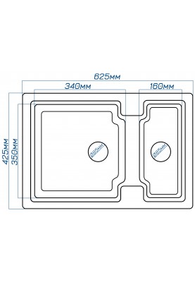 Кухонна мийка Romzha Patrat 62D Antracit (902)