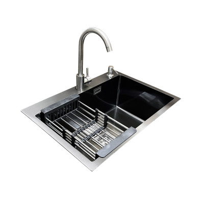 Комплект мийка + змішувач Romzha Arta Nova U-600 BL (A)