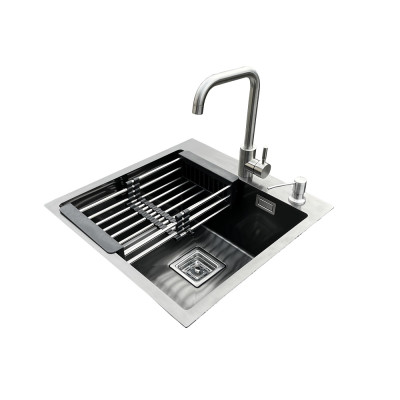 Комплект мийка + змішувач Romzha Arta Nova U-450 BL (B)