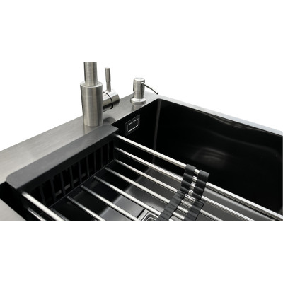 Комплект мийка + змішувач Romzha Arta Nova U-450 BL (B)