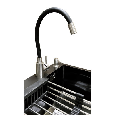 Комплект мийка + змішувач Romzha Arta Nova U-450BL (C)
