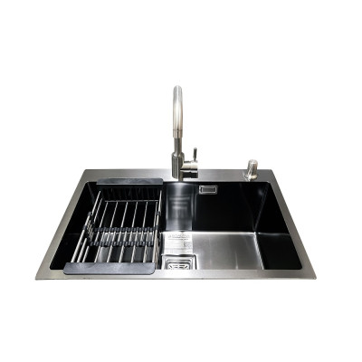 Комплект мийка + змішувач Romzha Arta Nova U-600 BL (B)