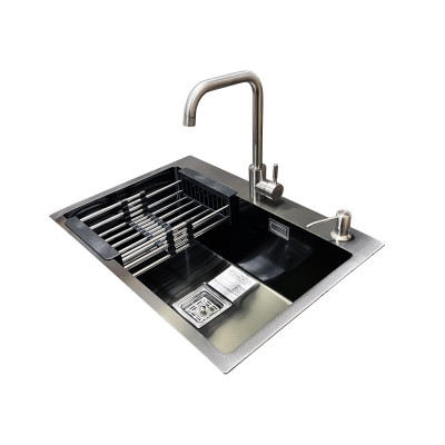 Комплект мийка + змішувач Romzha Arta Nova U-600 BL (B)