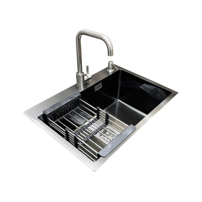 Комплект мийка + змішувач Romzha Arta Nova U-600 BL (B)