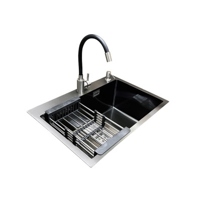 Комплект мийка + змішувач Romzha Arta Nova U-600 BL (C)