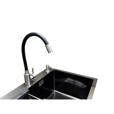Комплект мийка + змішувач Romzha Arta Nova U-600 BL (C)