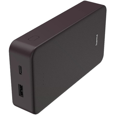 Універсальна мобільна батарея Hama 20000mAh 15W Plum (00201715)