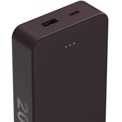 Універсальна мобільна батарея Hama 20000mAh 15W Plum (00201715) Універсальна мобільна батарея Hama 20000mAh 15W Plum (00201715)