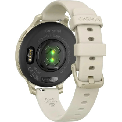 Смарт-годинник Garmin Lily 2 Active Lunar Gold with Bone Silicone Band (010-02891-50)
