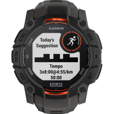 Смарт-годинник Garmin Instinct 3 50mm Solar Black Bezel with Charcoal Band (010-02935-00) Смарт-годинник Garmin Instinct 3 50mm Solar Black Bezel with Charcoal Band (010-02935-00)