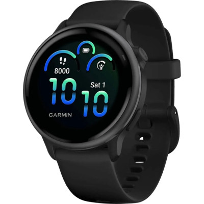 Смарт-годинник Garmin Vivoactive 6 Slate with Black Silicone Band (010-02985-40)