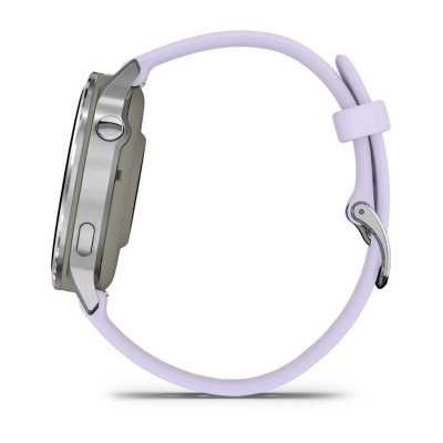 Смарт-годинник Garmin Venu 4 41mm Silver Bezel with Periwinkle Silicone Band (010-03013-01)
