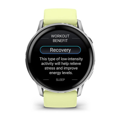 Смарт-годинник Garmin Venu 4 45mm Silver Bezel with Citron Silicone Band (010-03014-02)