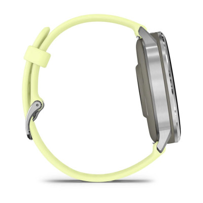 Смарт-годинник Garmin Venu 4 45mm Silver Bezel with Citron Silicone Band (010-03014-02)