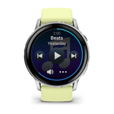 Смарт-годинник Garmin Venu 4 45mm Silver Bezel with Citron Silicone Band (010-03014-02)