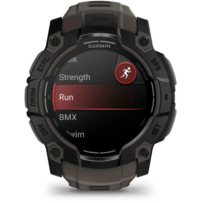 Смарт-годинник Garmin Instinct 3 50mm AMOLED Black with Charcoal Silicone Band (010-03020-40)