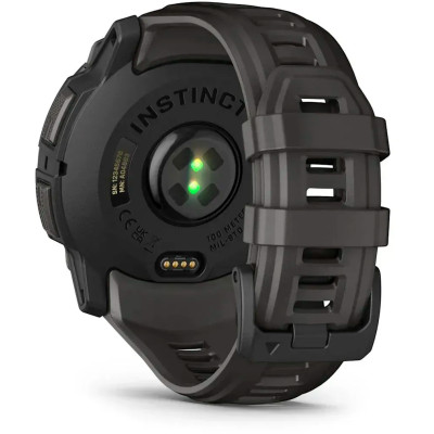 Смарт-годинник Garmin Instinct 3 50mm AMOLED Black with Charcoal Silicone Band (010-03020-40)