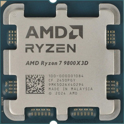 Процесор AMD Ryzen 7 9800X3D (4.7GHz 96MB 120W AM5) Tray (100-000001084) Процесор AMD Ryzen 7 9800X3D (4.7GHz 96MB 120W AM5) Tray (100-000001084)
