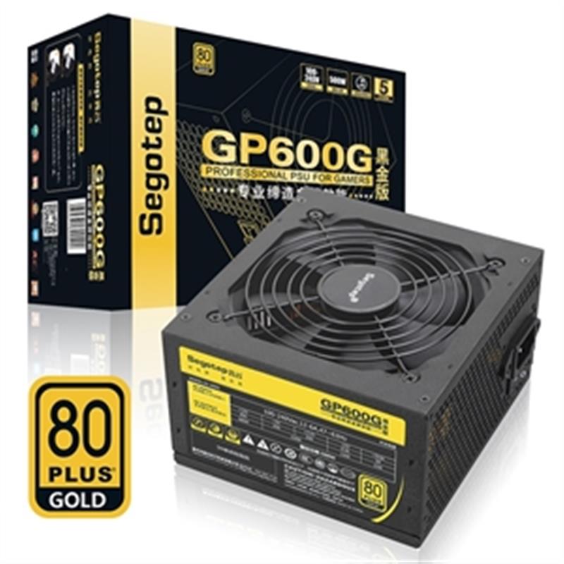 Блок питания Segotep GP600G (SG-600G), 80+ Gold, 12cm fan, 500W (6959371300490)