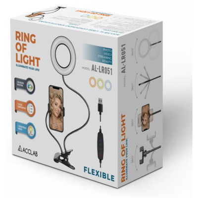 Кільцева USB LED-лампа ACCLAB AL-LR051 (1283126510014)