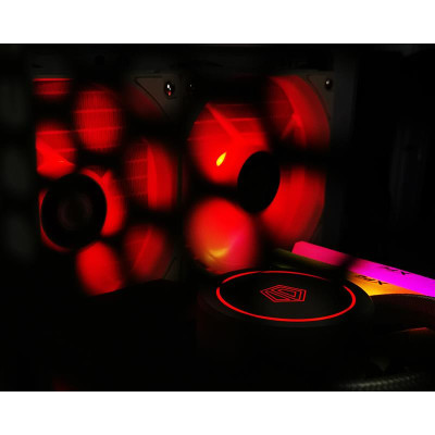 Вентилятор ID-Cooling XF-12025-RGB-TRIO-SNOW, 120x120x25мм, 4-pin PWM, білий