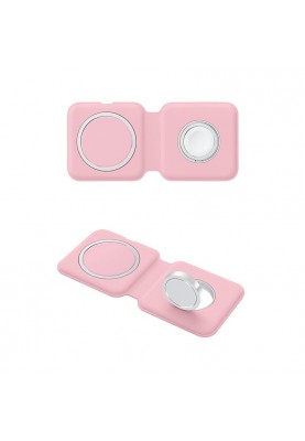 Бездротовий зарядний пристрій ColorWay MagSafe Duo Charger 15W for iPhone Pink (CW-CHW32Q-P)