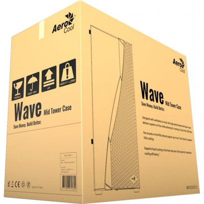 Корпус AeroCool Wave (Wave-G-BK-v2) Black без БЖ