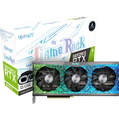 Відеокарта GF RTX 3070 Ti 8GB GDDR6X GameRock OC Palit (NED307TT19P2-1047G)