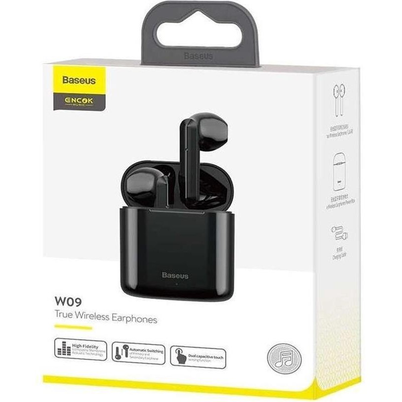 Bluetooth-гарнітура Baseus Encok TWS W09 Black (NGW09-01)