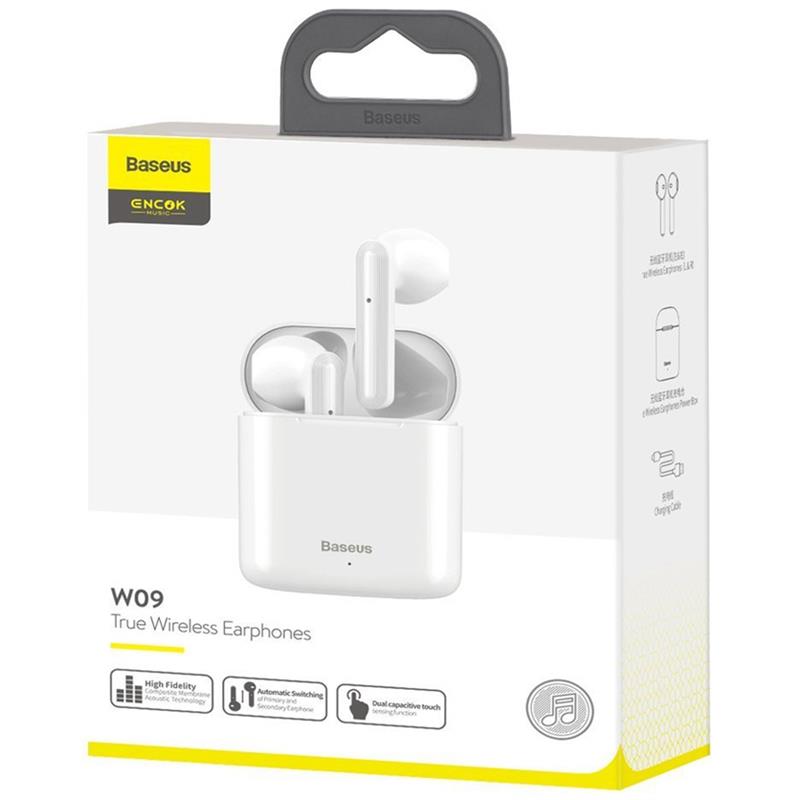 Bluetooth-гарнітура Baseus Encok TWS W09 White (NGW09-02)