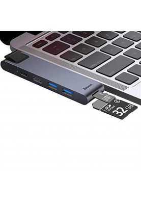 Концентратор USB-C 7-in-one smart Grey (CAHUB-L0G)