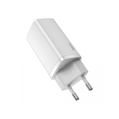 Мережевий зарядний пристрій Baseus GaN2 Lite (2USB) 65W White (CCGAN2L-E02)