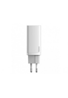 Мережевий зарядний пристрій Baseus GaN2 Lite (2USB) 65W White (CCGAN2L-E02)