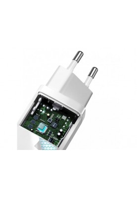 Мережевий зарядний пристрій Baseus GaN2 Lite (2USB) 65W White (CCGAN2L-E02)