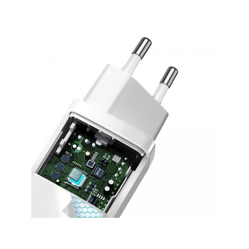Сетевое зарядное устройство Baseus GaN2 Lite (2USB) 65W White (CCGAN2L-E02)