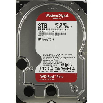 Накопичувач HDD SATA 3.0TB WD Red Plus 5400rpm 128MB (WD30EFZX)