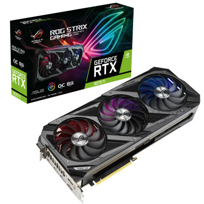 Відеокарта GF RTX 3070 Ti 8GB GDDR6X ROG Strix Gaming OC Asus (ROG-STRIX-RTX3070TI-O8G-GAMING)