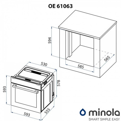 Духова шафа Minola OE 61063 WH