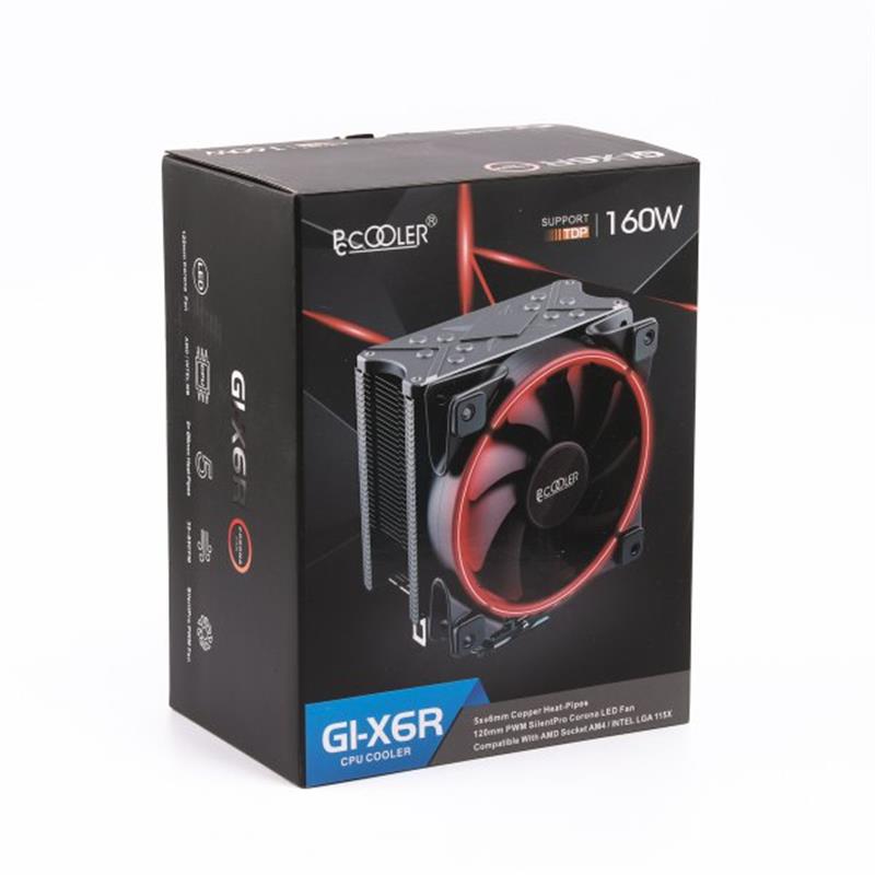 Кулер процесорний PCCooler GI-X6R Red