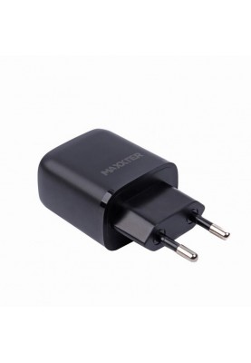 Мережевий зарядний пристрій Maxxter (2USBх3А) QC3.0 Black (WC-QCPD-CtC-01) + кабель USB Type-C