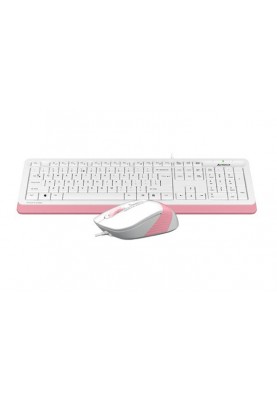 Комплект (клавіатура, мишка) A4Tech F1010 White/Pink USB