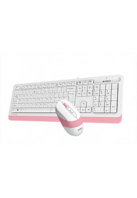 Комплект (клавіатура, мишка) A4Tech F1010 White/Pink USB