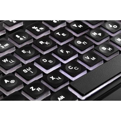 Клавіатура 2E KS120 White Backlight EN/UK Black (2E-KS120UB_UA)