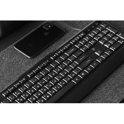 Комплект (клавіатура, мишка) 2E MK404 (2E-MK404UB) Black USB