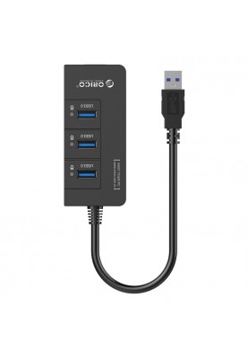 USB-хаб ORICO USB 3.0 3 порти + RJ45 (HR01-U3-V1-BK-BP)