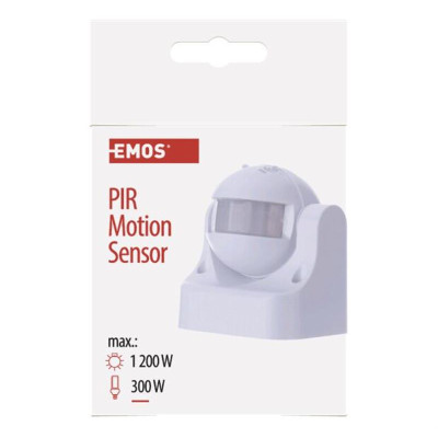 Датчик руху Emos (G1120) IP44, 180°, 1200W, 12м