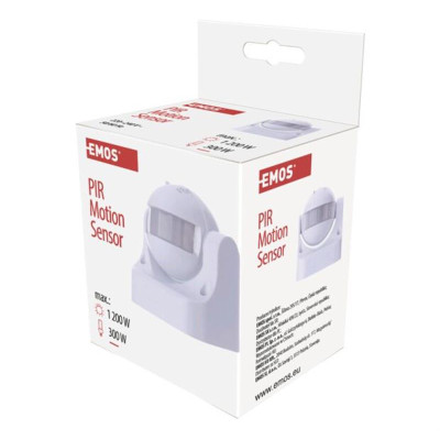 Датчик руху Emos (G1120) IP44, 180°, 1200W, 12м